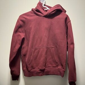 Aritzia Sweatfleece Cozy Hoodie in Deep Red